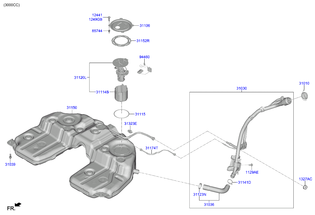 Genesis GV80 20 2020 — Fuel System