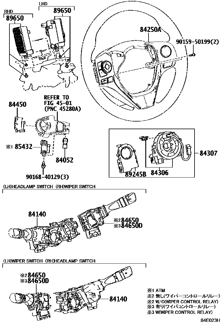 Toyota RAV4 2016 — Switch & Relay & Computer
