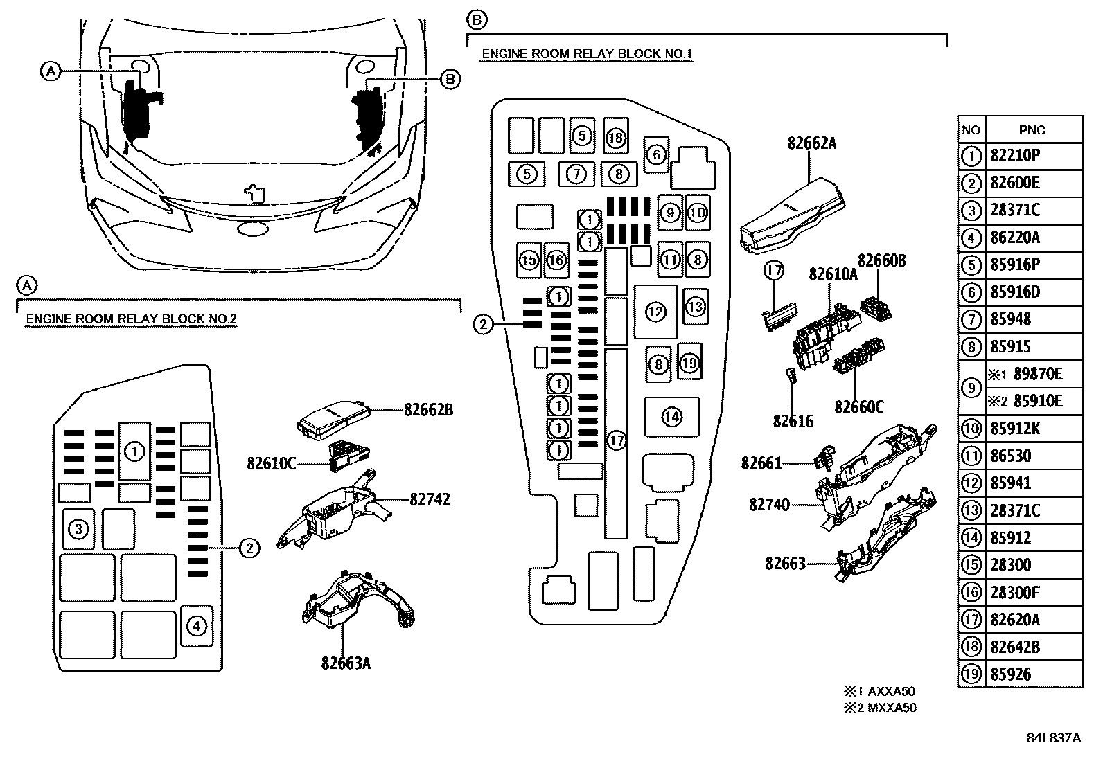 Toyota Avalon-China 2021 — Switch & Relay & Computer