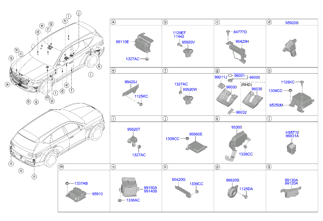 Genesis GV80 20 2020 — Relay & Module