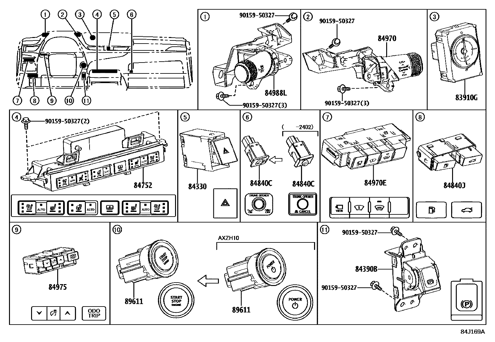 Lexus ES350-300H-2 2022 — Switch & Relay & Computer