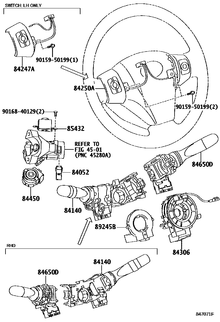 Toyota Yaris 2008 — Switch & Relay & Computer