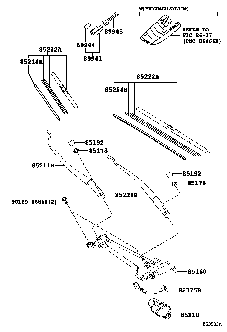 Toyota RAV4 2016 — Windshield Wiper