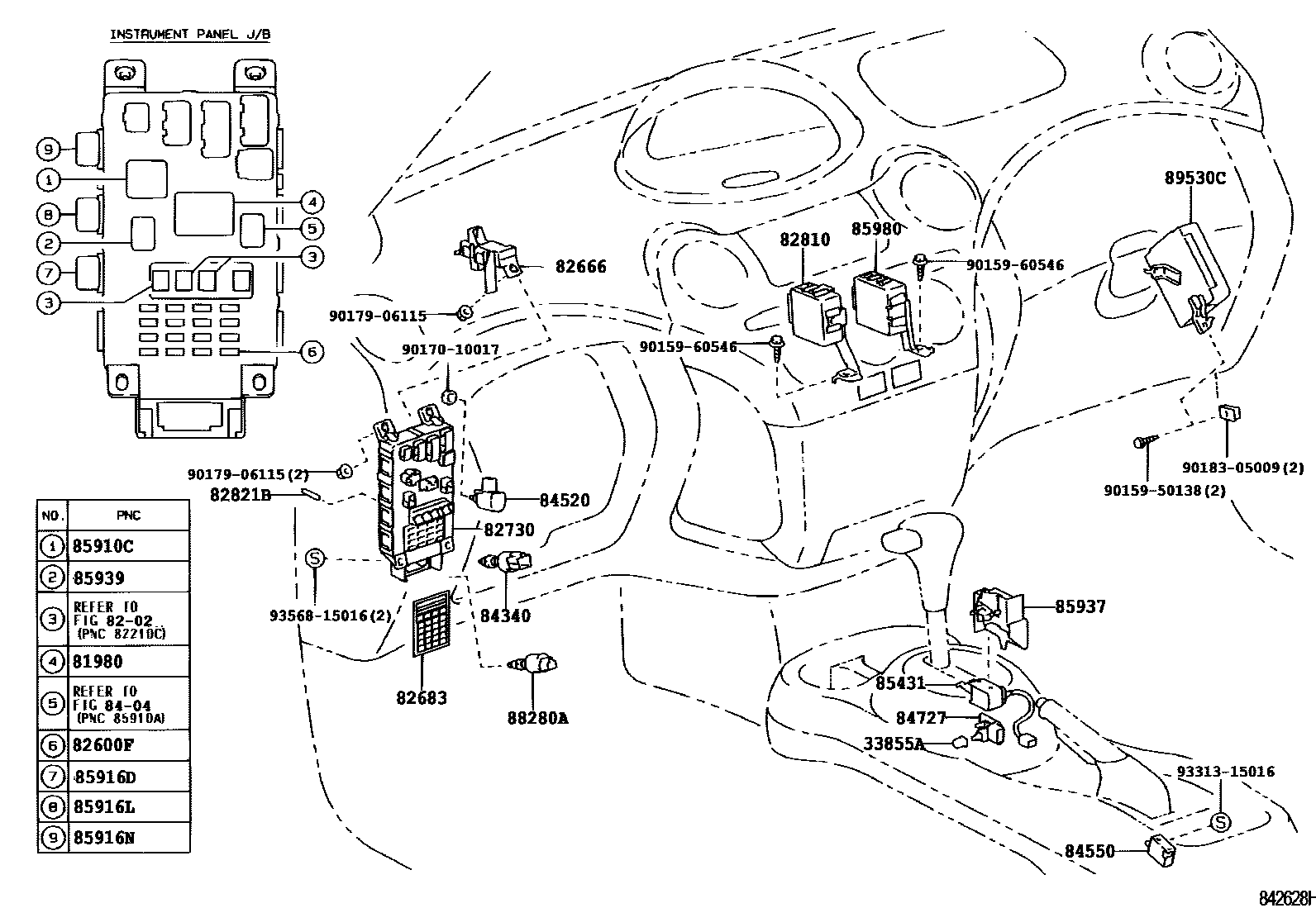 Toyota YARIS-JPP 2001 — Switch & Relay & Computer