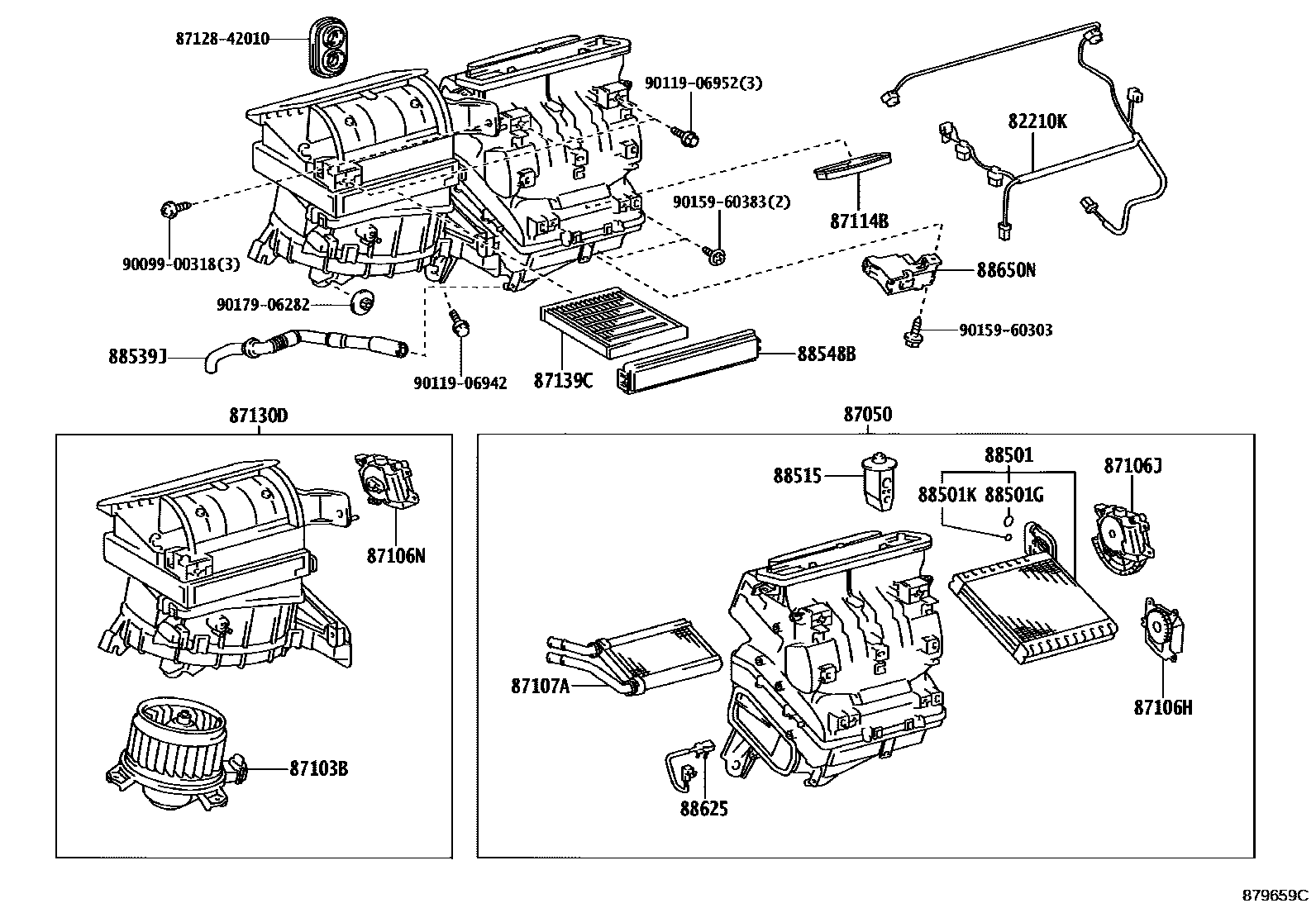 Toyota COROLLA-SED-WG 2007 — Heating & Air Conditioning - Cooler Unit