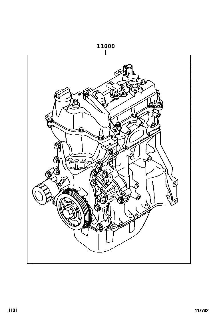 Toyota Agya-Wigo 2014 — Partial Engine Assembly