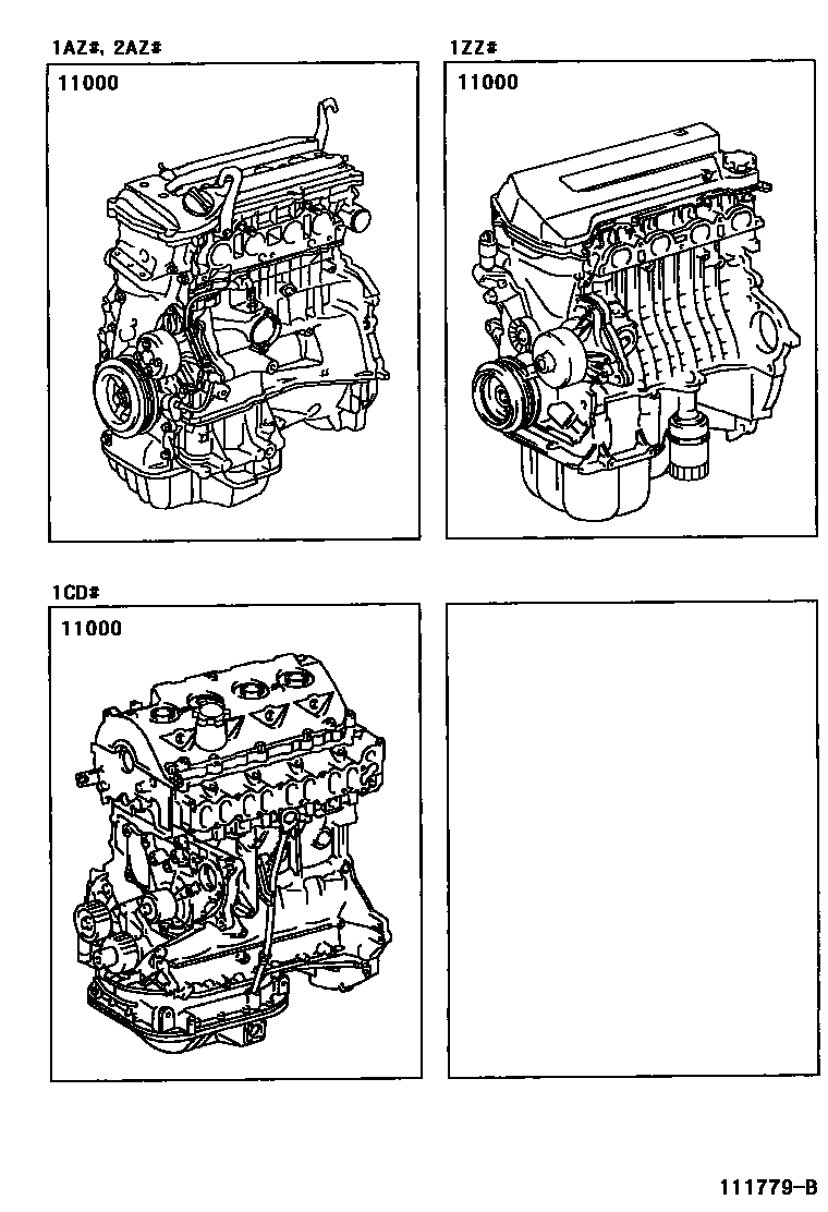 Toyota RAV4 2005 — Partial Engine Assembly