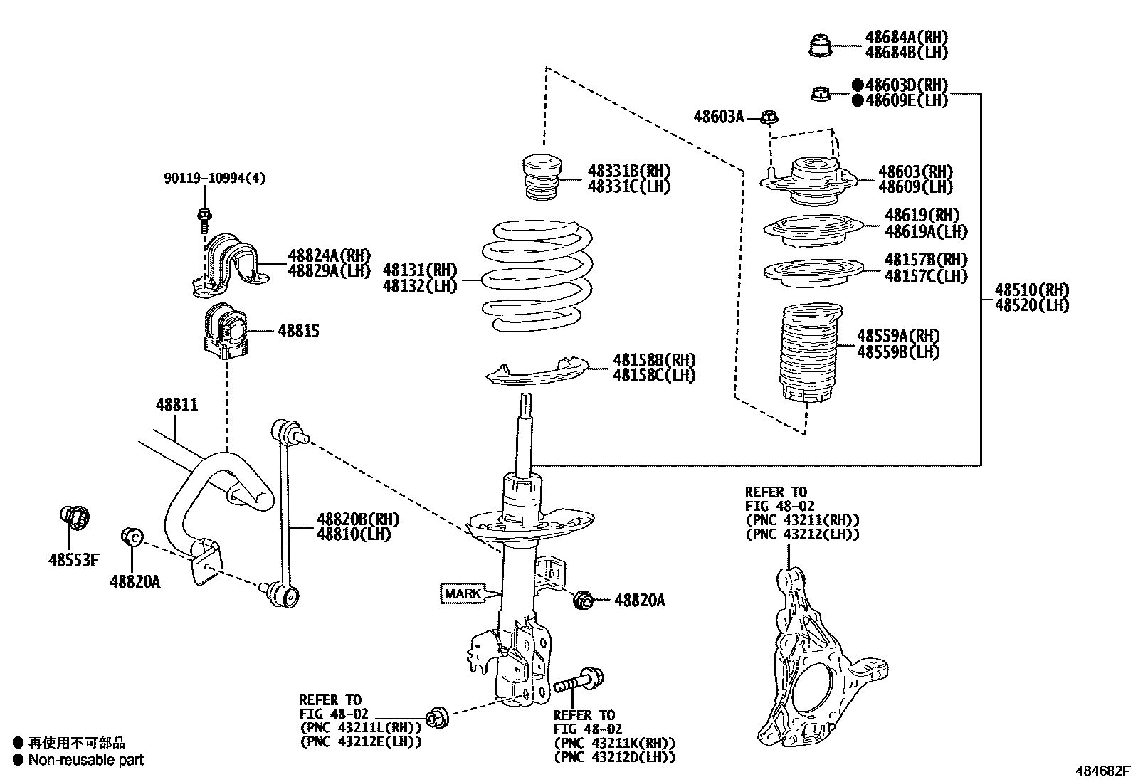 Lexus ES350-300H-2 2022 — Front Spring & Shock Absorber