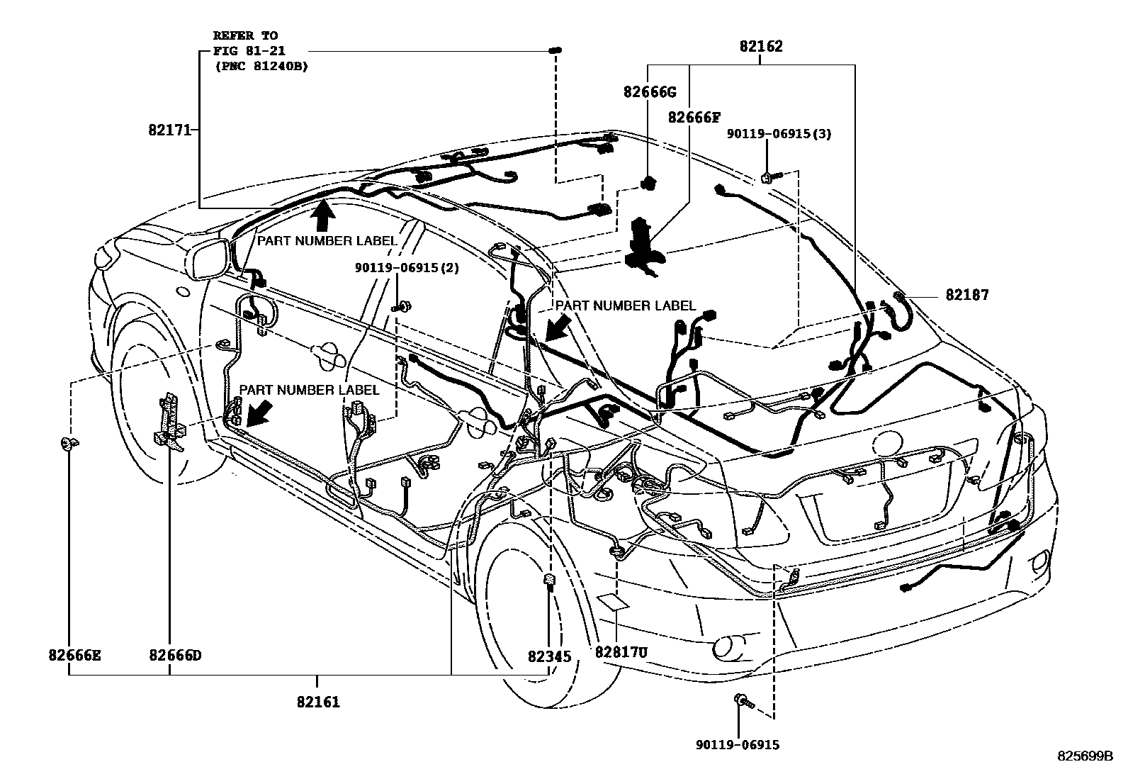 Toyota COROLLA-SED-WG 2007 — Wiring & Clamp
