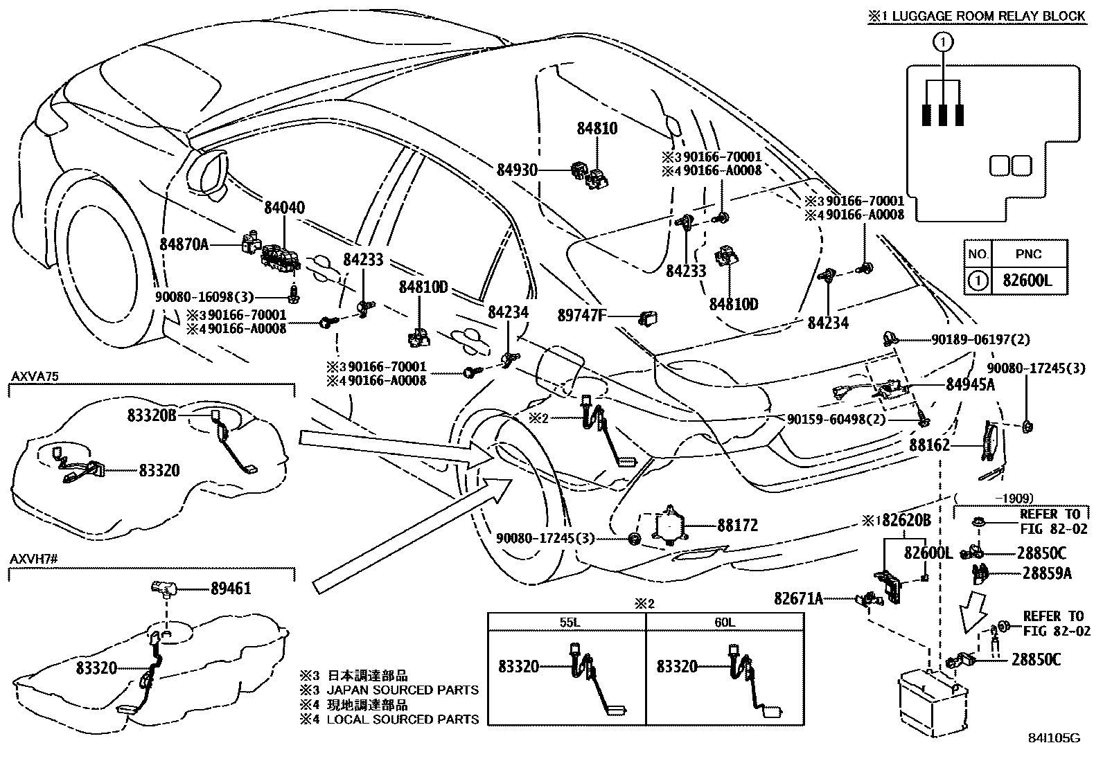 Toyota CAMRY-HYBRID-NAP 2024 — Switch & Relay & Computer
