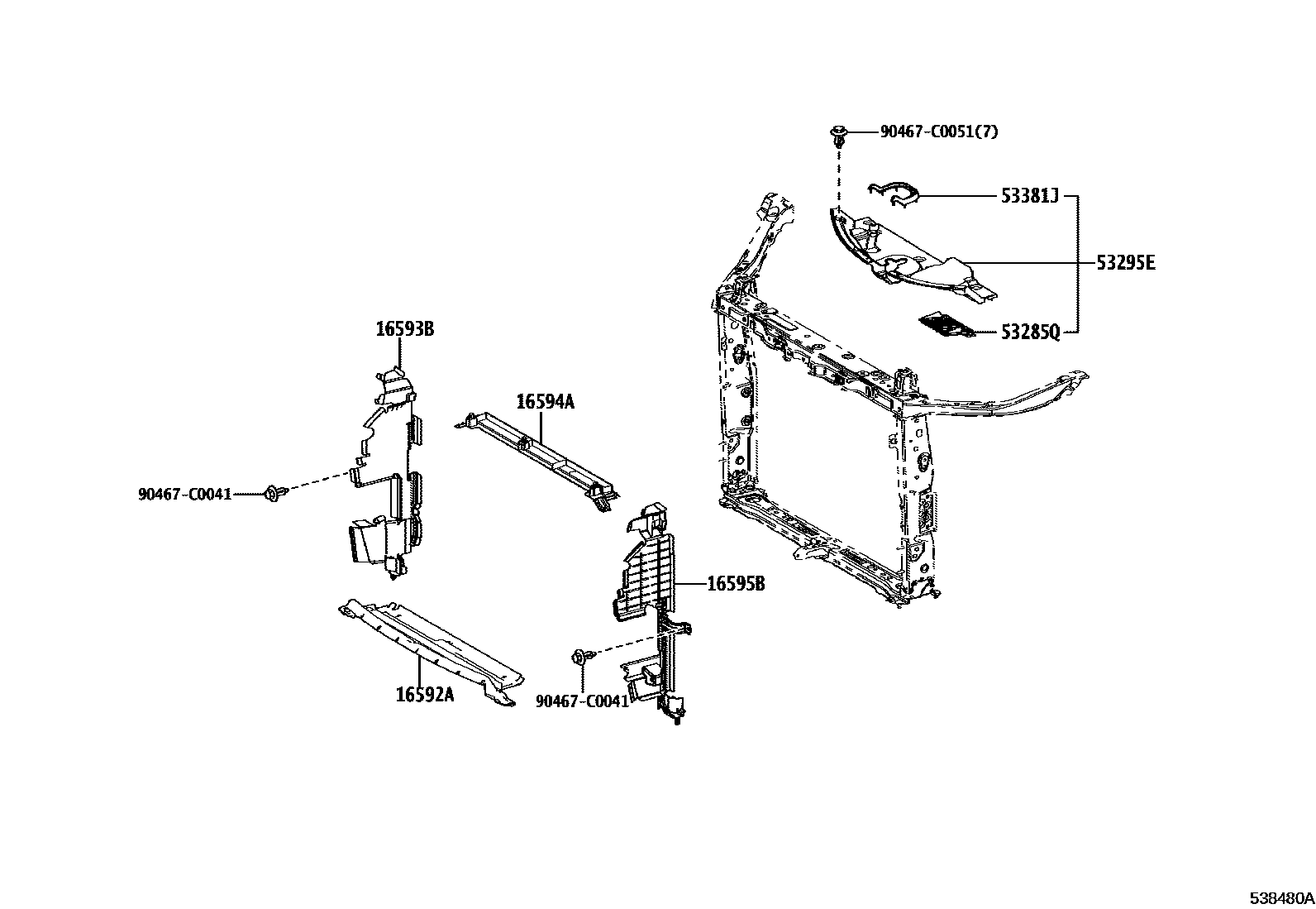 Toyota Granvia-Hybrid 2023 — Front Fender Apron & Dash Panel