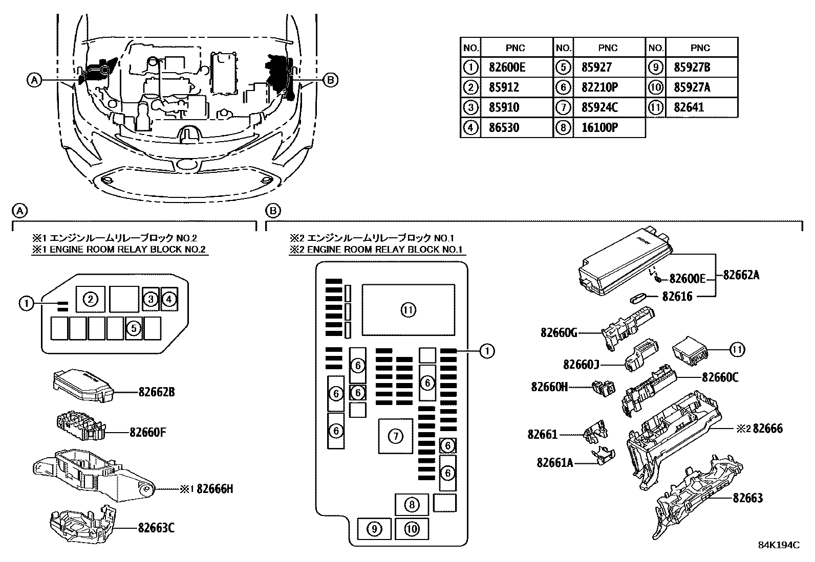 Toyota Levin-Hybrid 2021 — Switch & Relay & Computer