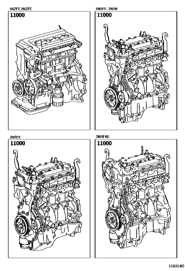 Toyota Yaris-Vios-Limo 2020 — Partial Engine Assembly