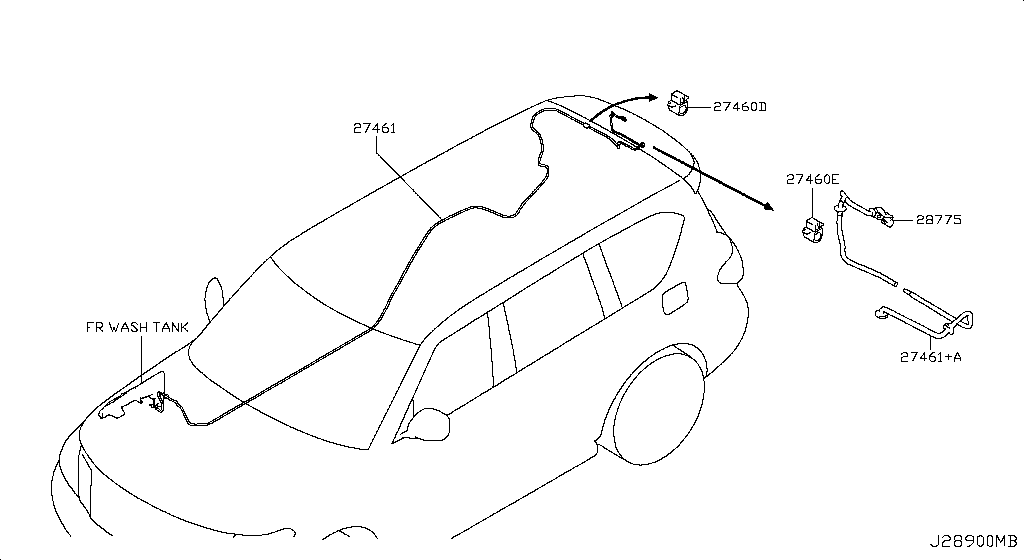 Infiniti QX80-QX56 2017 — Windshield Washer; Rear