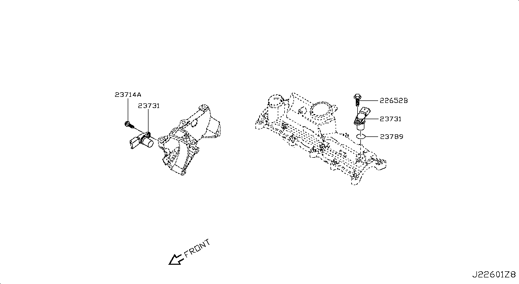 Infiniti Q30-QX30 2016 — Engine Control Module; Sensor-1