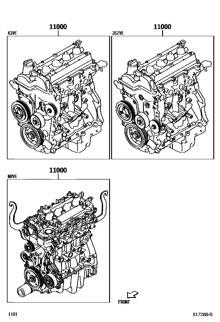 Toyota Avanza 2014 — Partial Engine Assembly