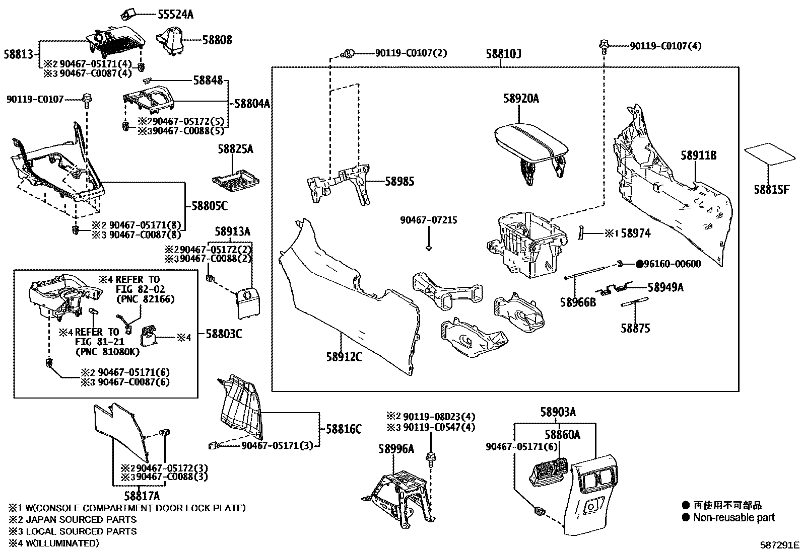 Toyota RAV4-SFTM 2022 — Console Box & Bracket