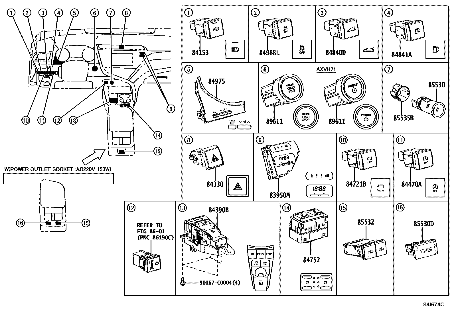 Toyota Camry-Hybrid-China 2021 — Switch & Relay & Computer