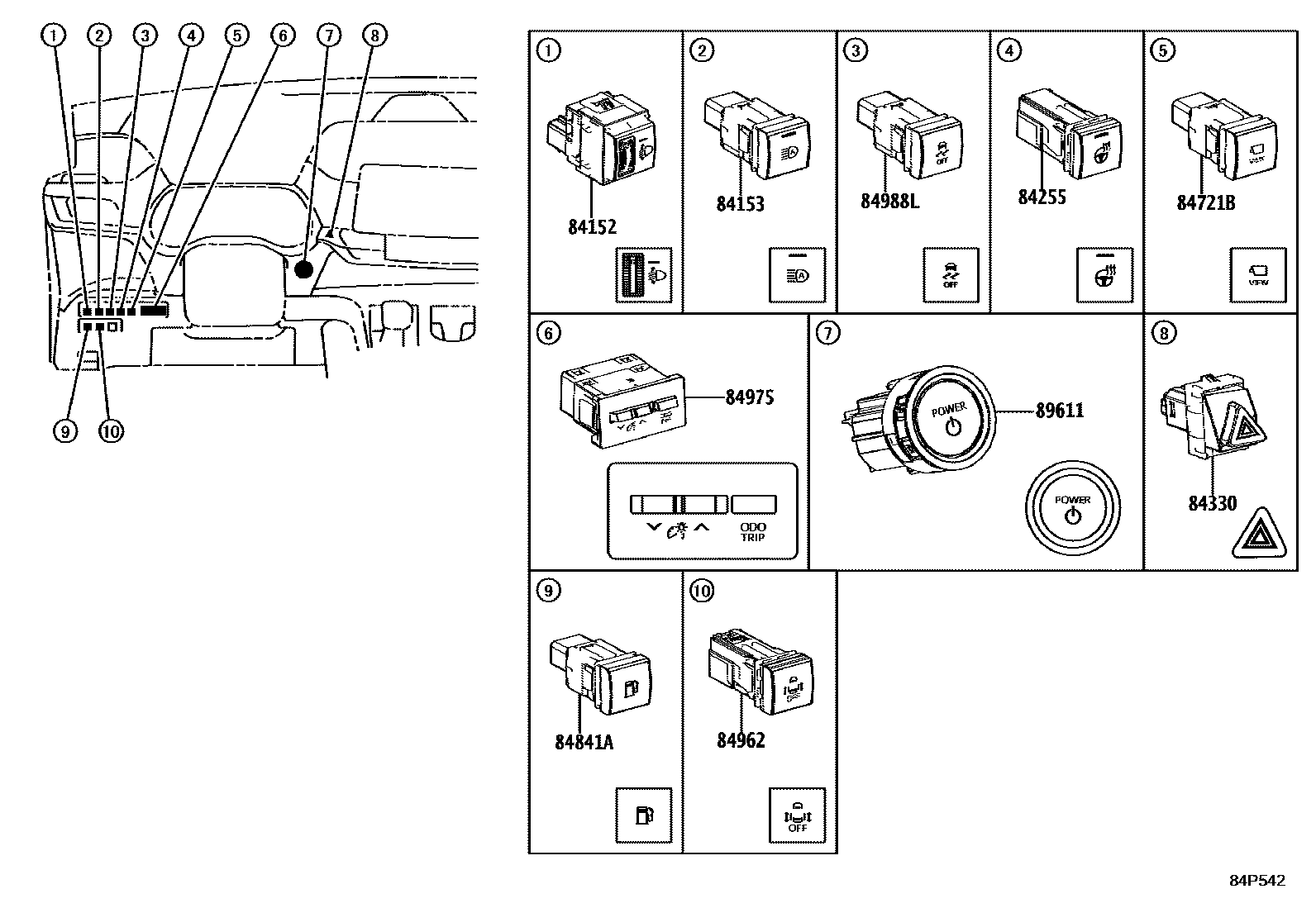 Toyota Granvia-Hybrid 2023 — Switch & Relay & Computer