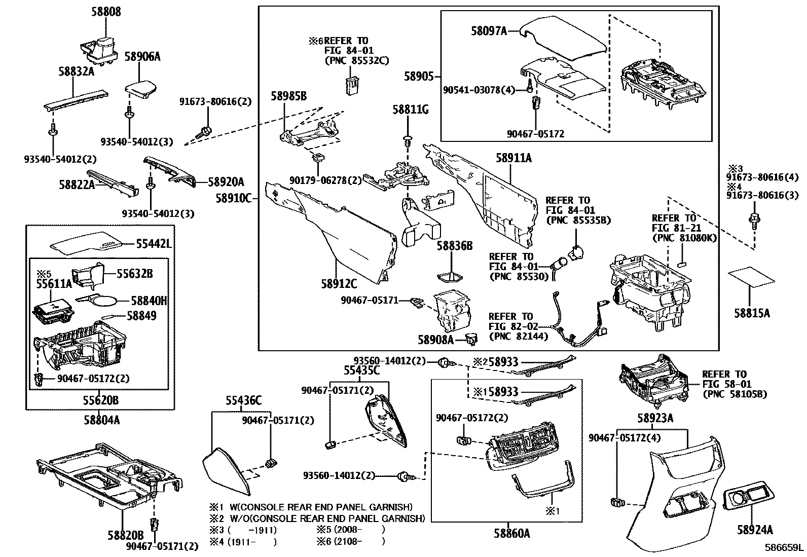 Lexus ES350-300H 2018 — Console Box & Bracket