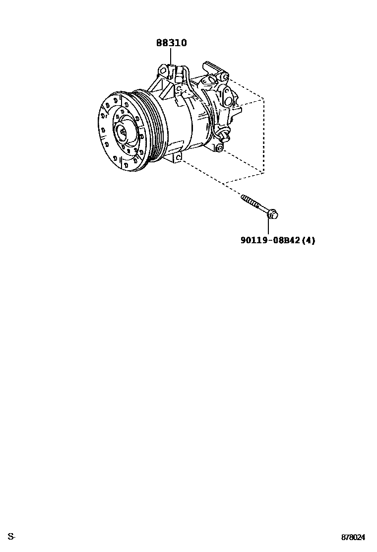 Toyota Yaris 2011 — Heating & Air Conditioning - Compressor