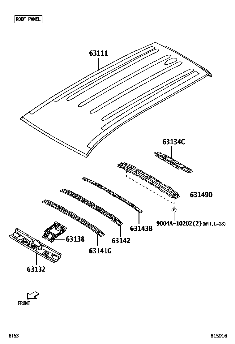 Toyota Rush 2020 — Roof Panel & Back Panel