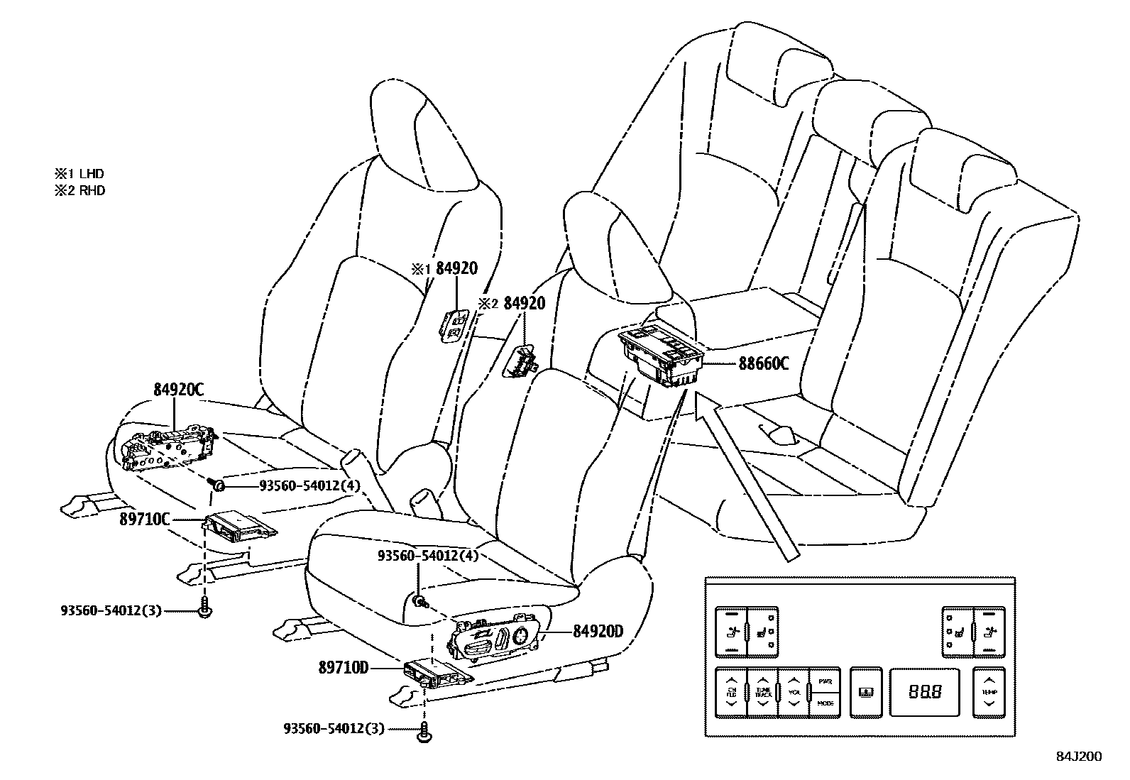 Lexus ES350-300H-2 2022 — Switch & Relay & Computer