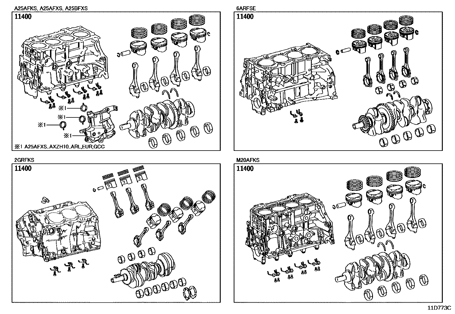Lexus ES350-300H-2 2022 — Short Block Assembly