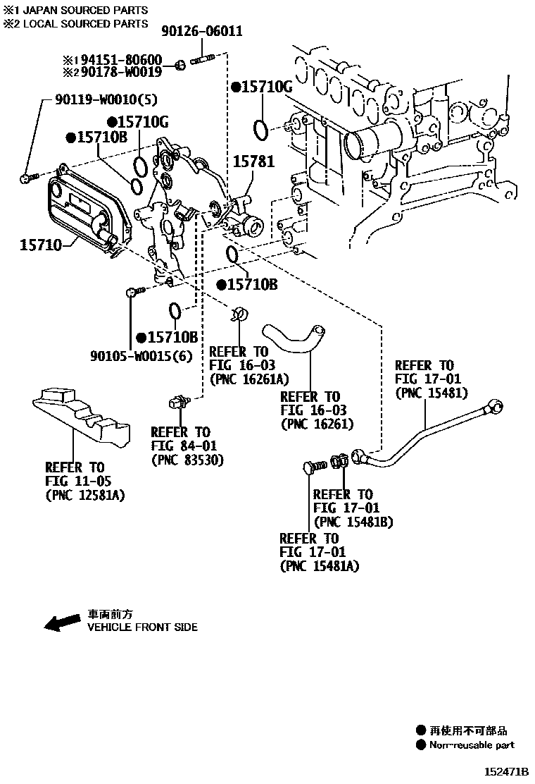 Toyota RAV4 2016 — Engine Oil Cooler