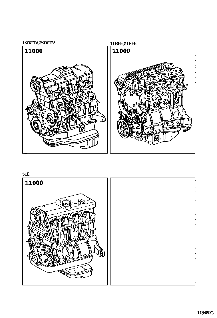 Toyota Hiace 2016 — Partial Engine Assembly