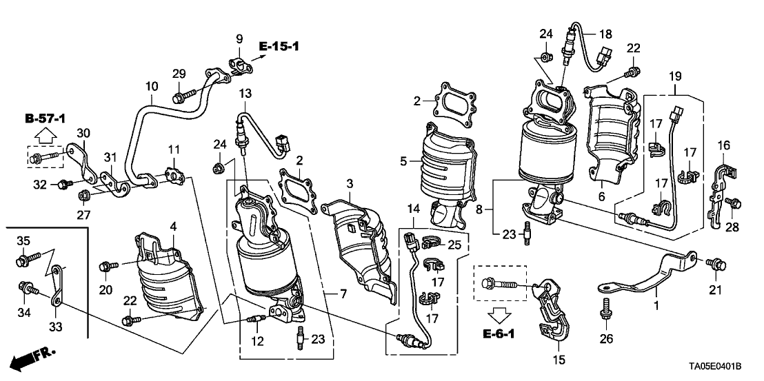 Honda Accord 2011 — Converter (V6)