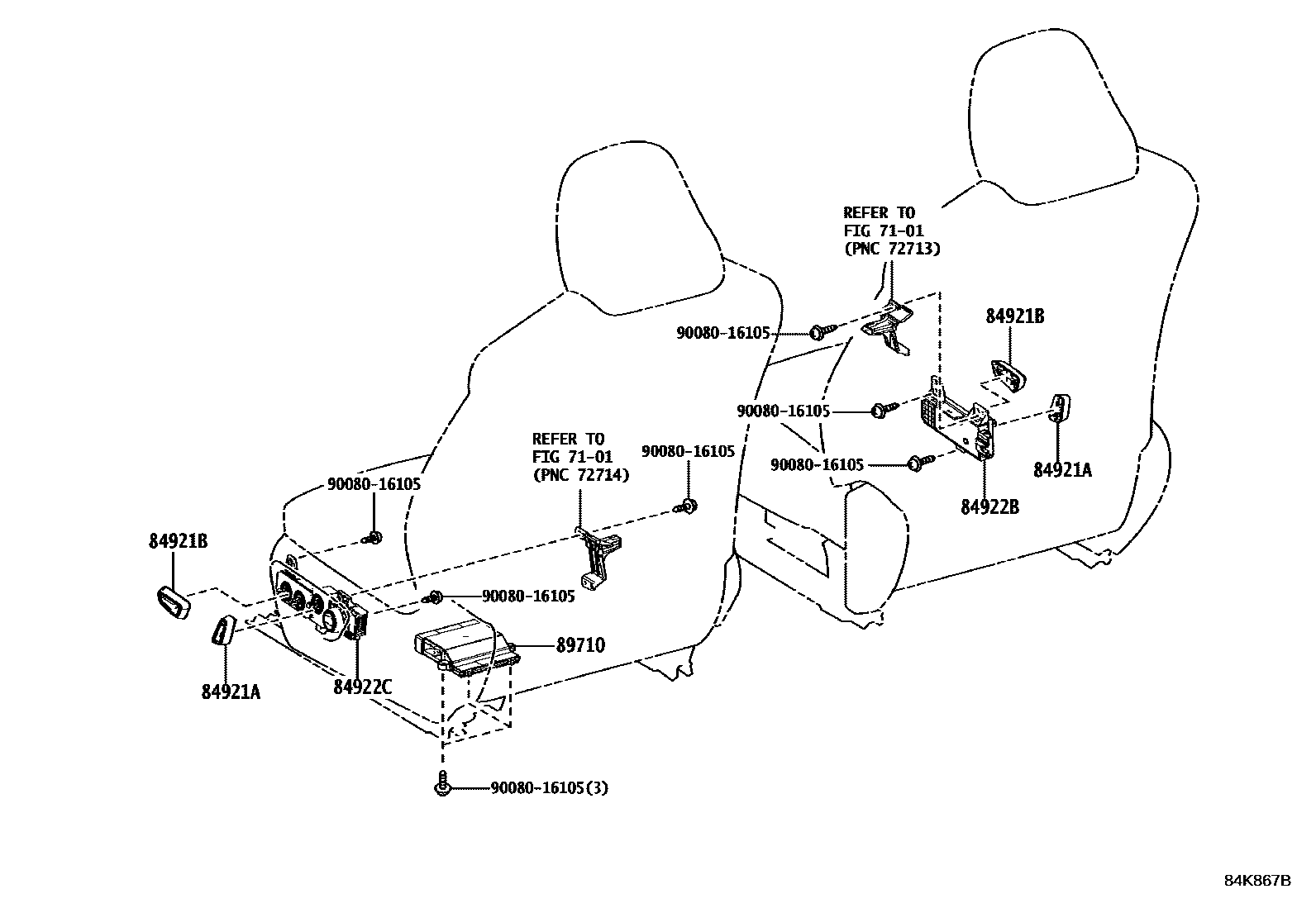Toyota Highlander-Kluger — Switch & Relay & Computer