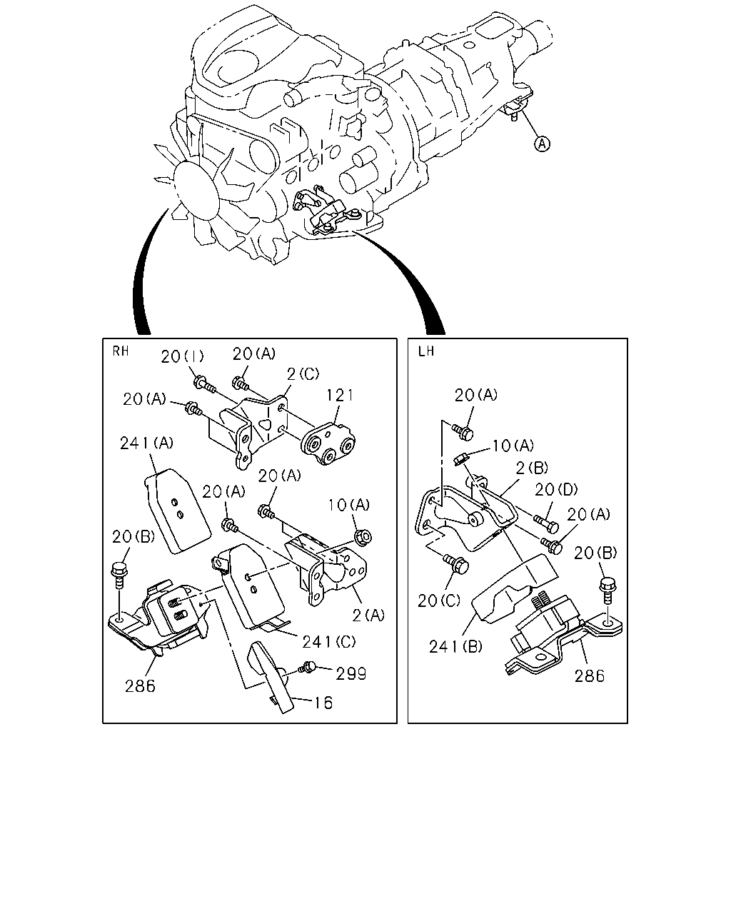 Isuzu TFR/TFS-LHD 2013 — Engine Mounting — Front