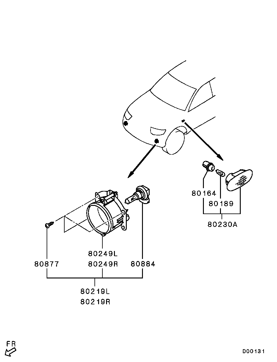 Mitsubishi NATIVA-PAJ-SPORT-G-EXP-MMTH 2012 — Lp Ext Del / Fog Lamp(Kit)