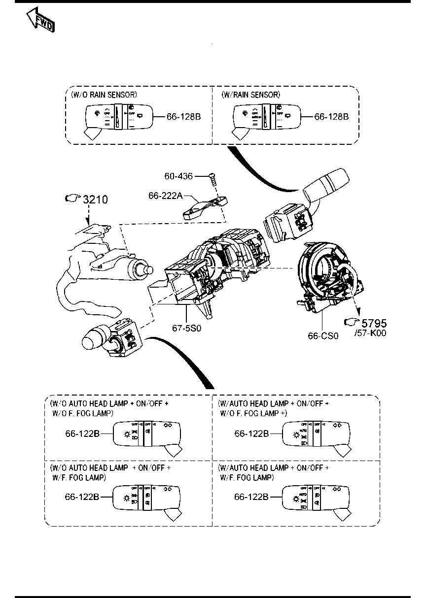Mazda CX-3 2016 — Combination Switch