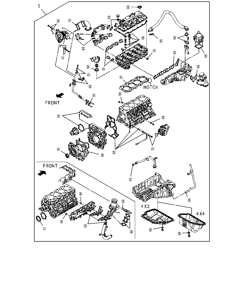 Isuzu TFR/TFS-LHD 2013 — Engine Gasket Kit — 4JJ1,4JK1-TCS(No.1)