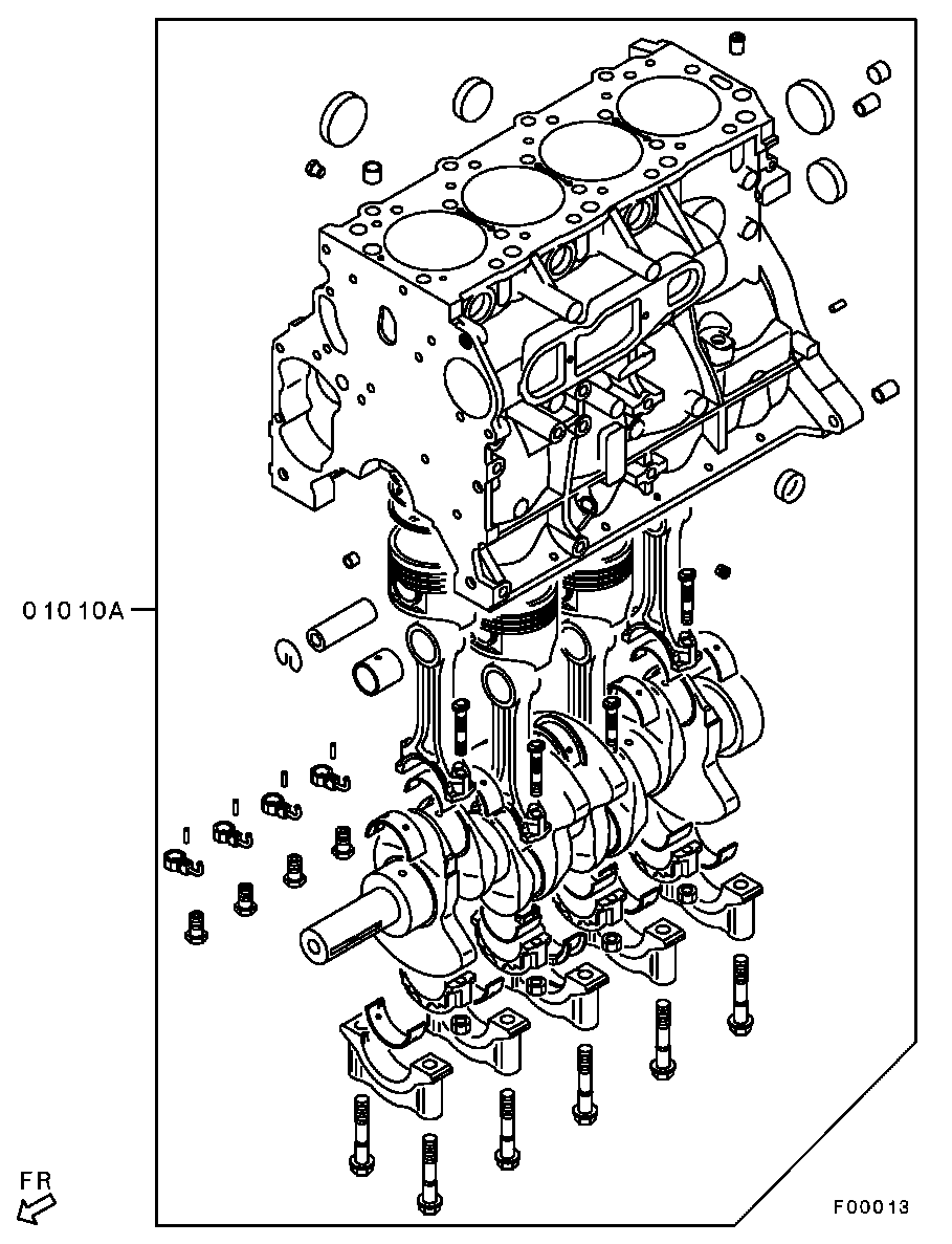 Mitsubishi L200-L200-SPORTERO-G-EXP-MMTH 2005 — Short Engine Assy / DI-D