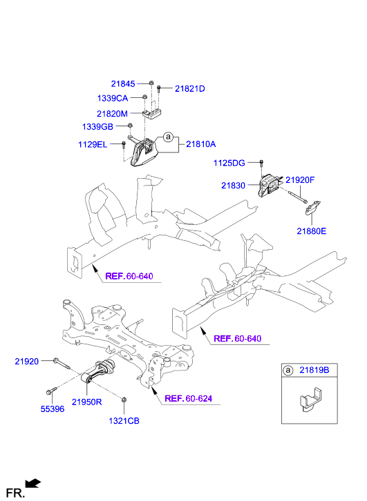 Hyundai Kona 18 2020 — Engine & Transaxle Mounting [2000 CC - Nu]