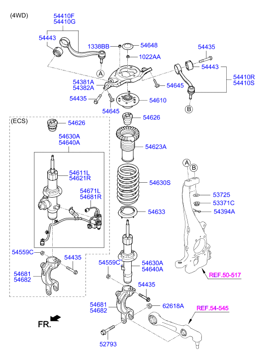 Genesis G80 16 2018 — Front Spring & Strut