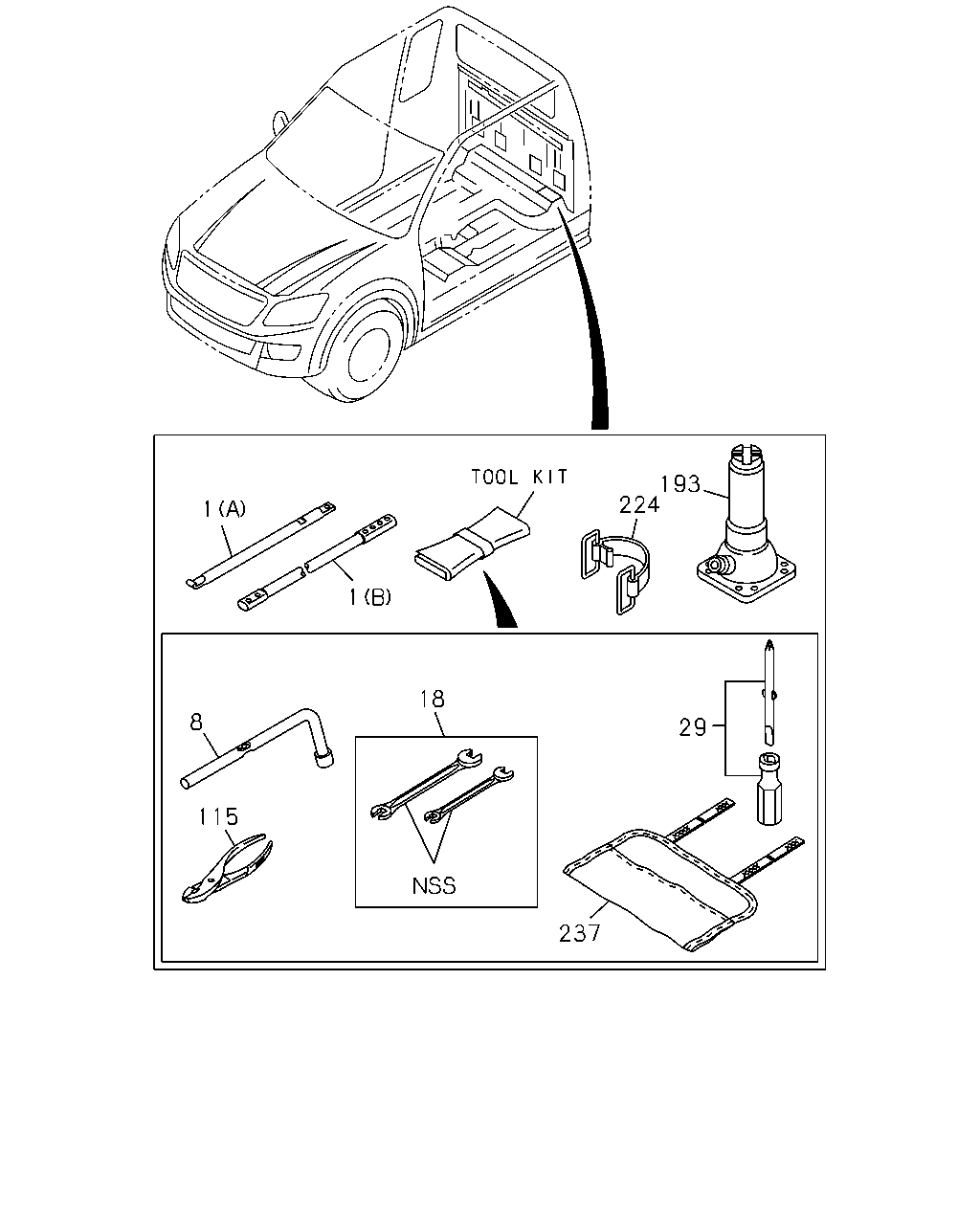 Isuzu TFR/TFS Middle East 2015 — Tools
