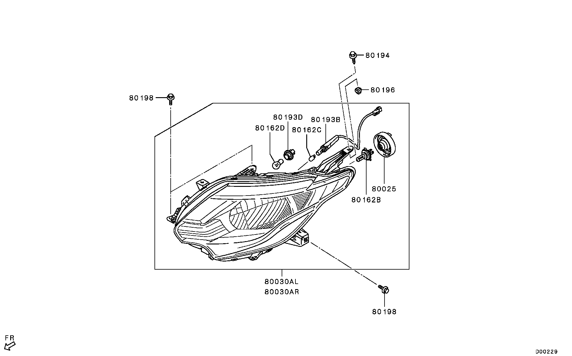 Mitsubishi L200-TRITON-STRADA-G-EXP-MMTH 2018 — Headlamp / Halogen