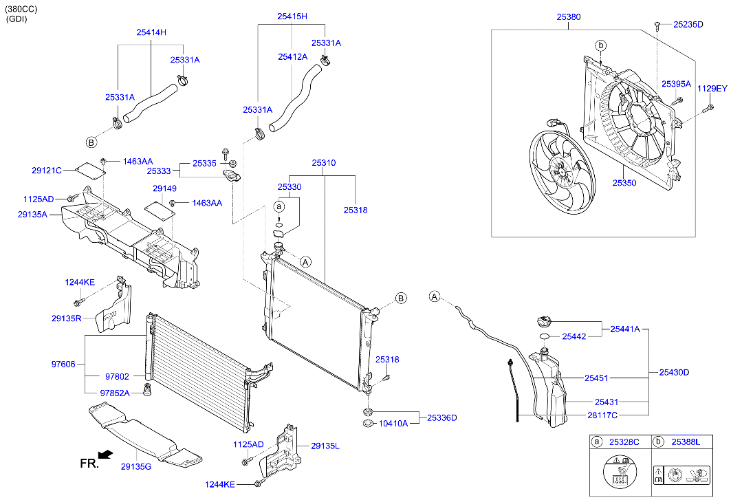 Genesis G80 16 2017 — Engine Cooling System