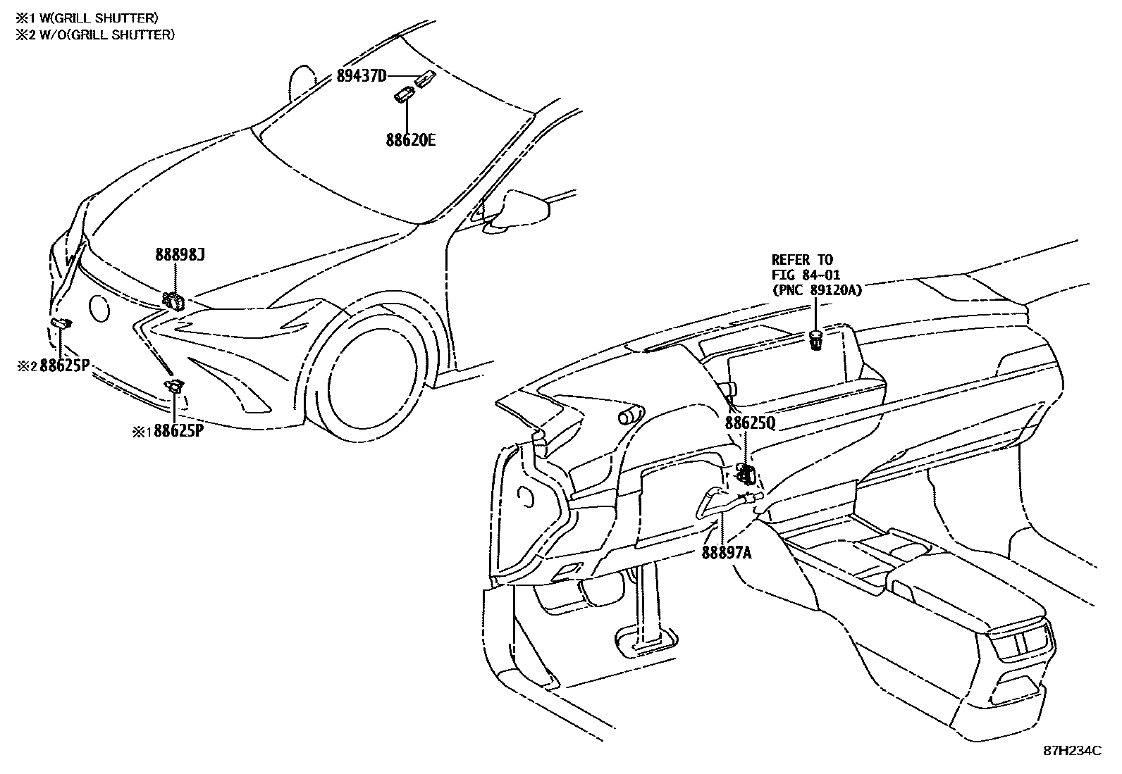 Lexus ES350-300H-2 2022 — Chauffage Et Climatisation - Commande Et Conduits D'Air