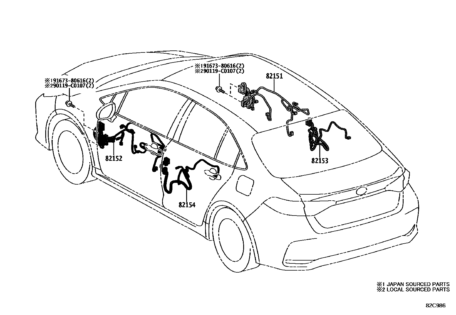 Toyota Corolla 2022 — Faisceaux Et Fixations