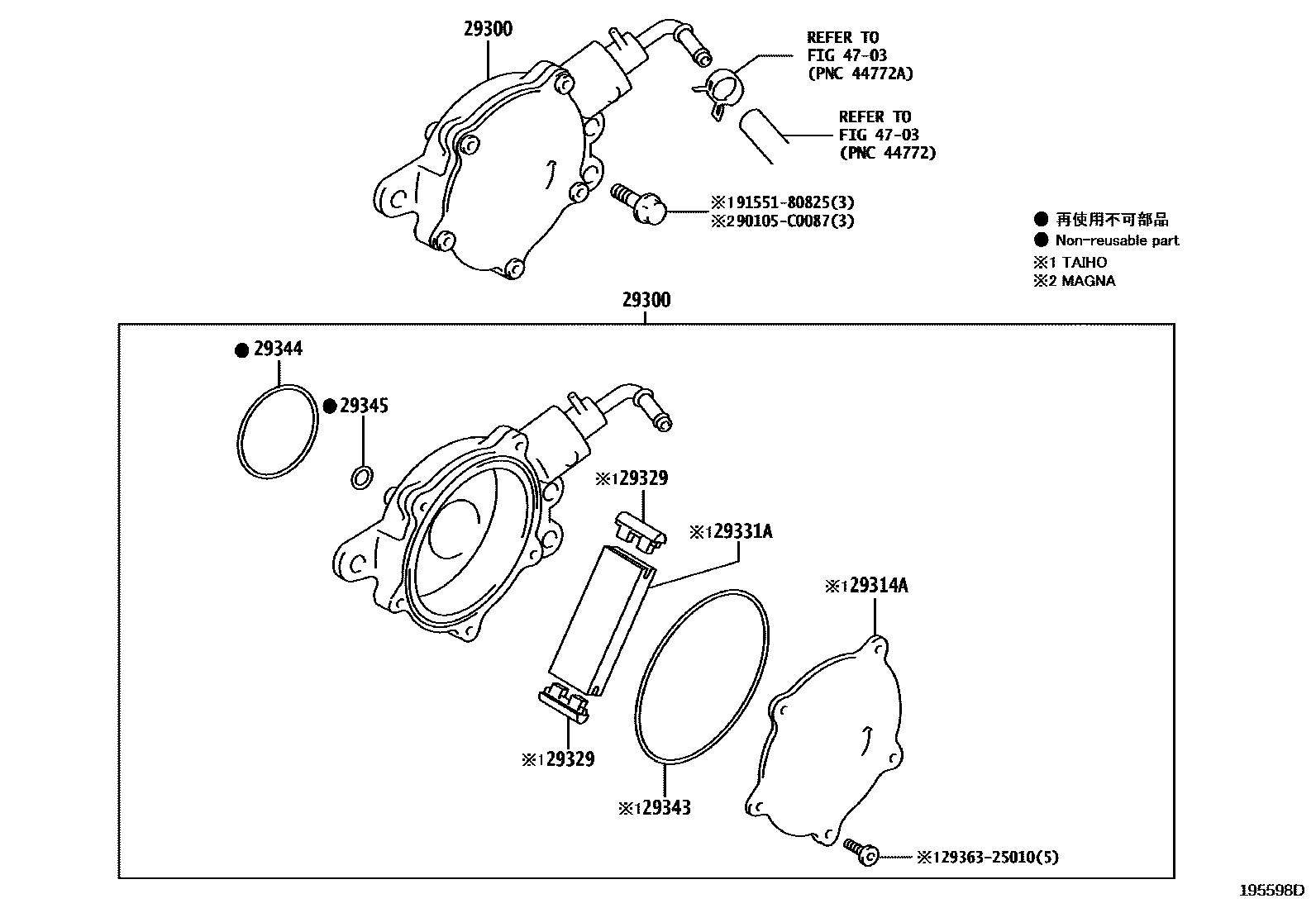 Toyota Corolla 2022 — Pompe A Vide