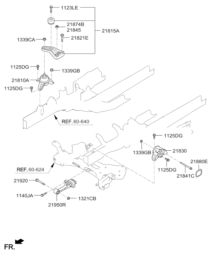 Kia Sportage 14 2015 — Engine & Transaxle Mounting [1700 CC - U2]