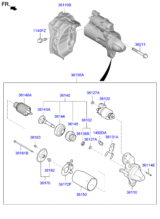 Genesis GV80 20 2021 — Starter [3500 CC - LAMBDA-III]