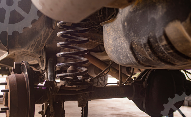 What are the parts of the car suspension?